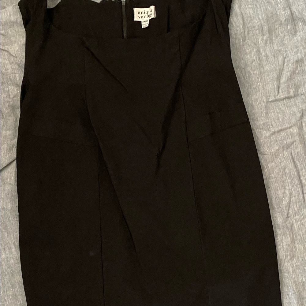 Unique vintage high waisted Fontaine suspender pencil skirt